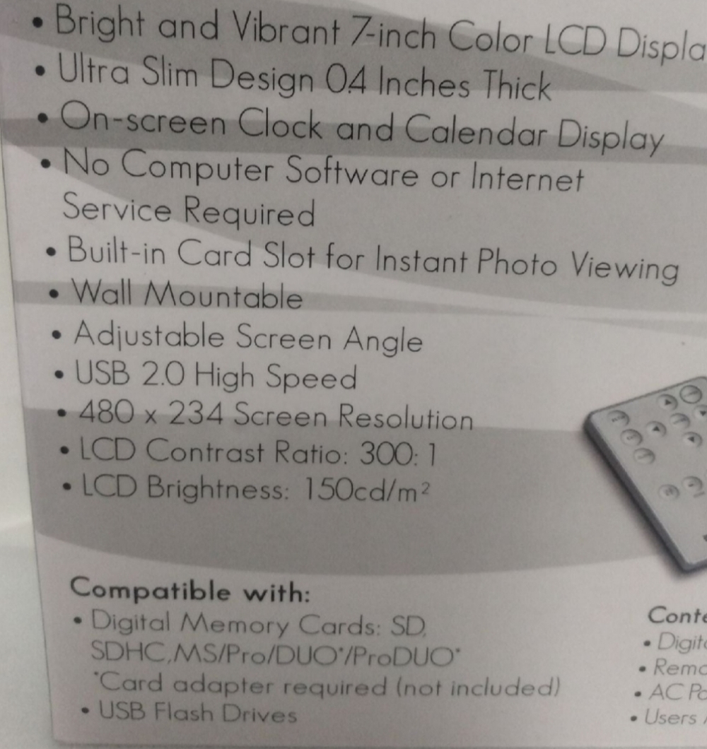 Digital Decor | Ultra Slim Digital Picture Frame | DPF710 - Picture 6 of 7